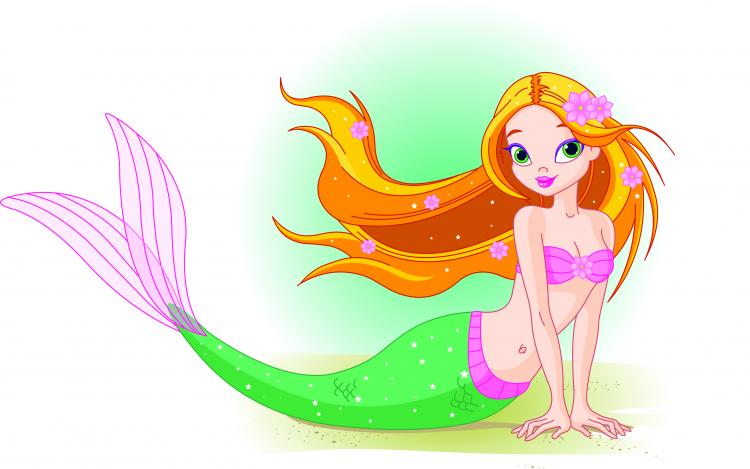 free vector Cartoon mermaid 02 vector